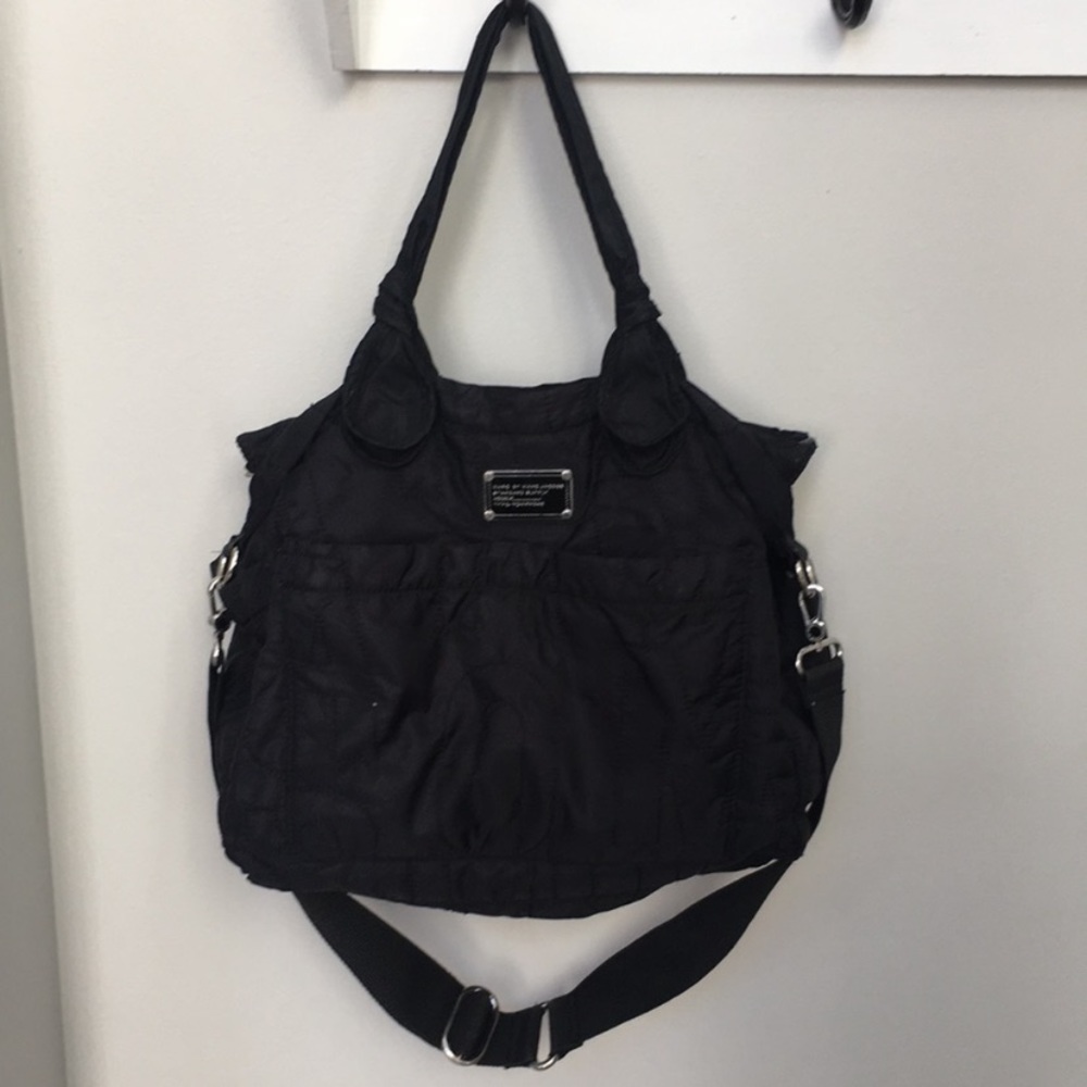 Marc By Marc Jacobs Black Baby Bag with Silver Details
